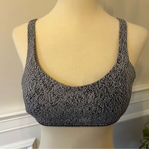 Lululemon Black and Gray Patterned Sports Bra